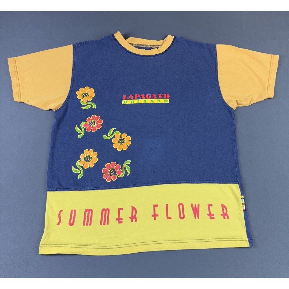 Vintage 90s Lapagayo Holland Summer Flower Art Streetwear Hype Designer Large T